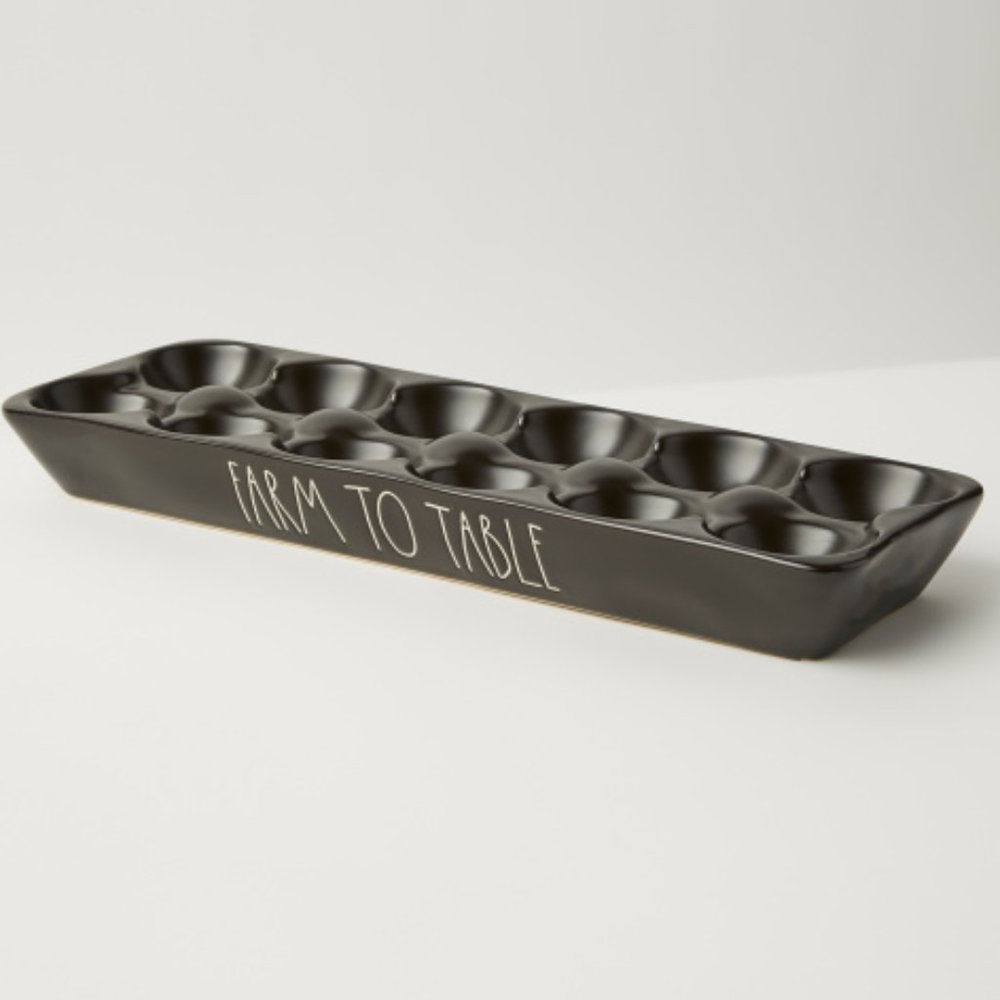 RAE DUNN 12 Egg Tray  Farm to Table